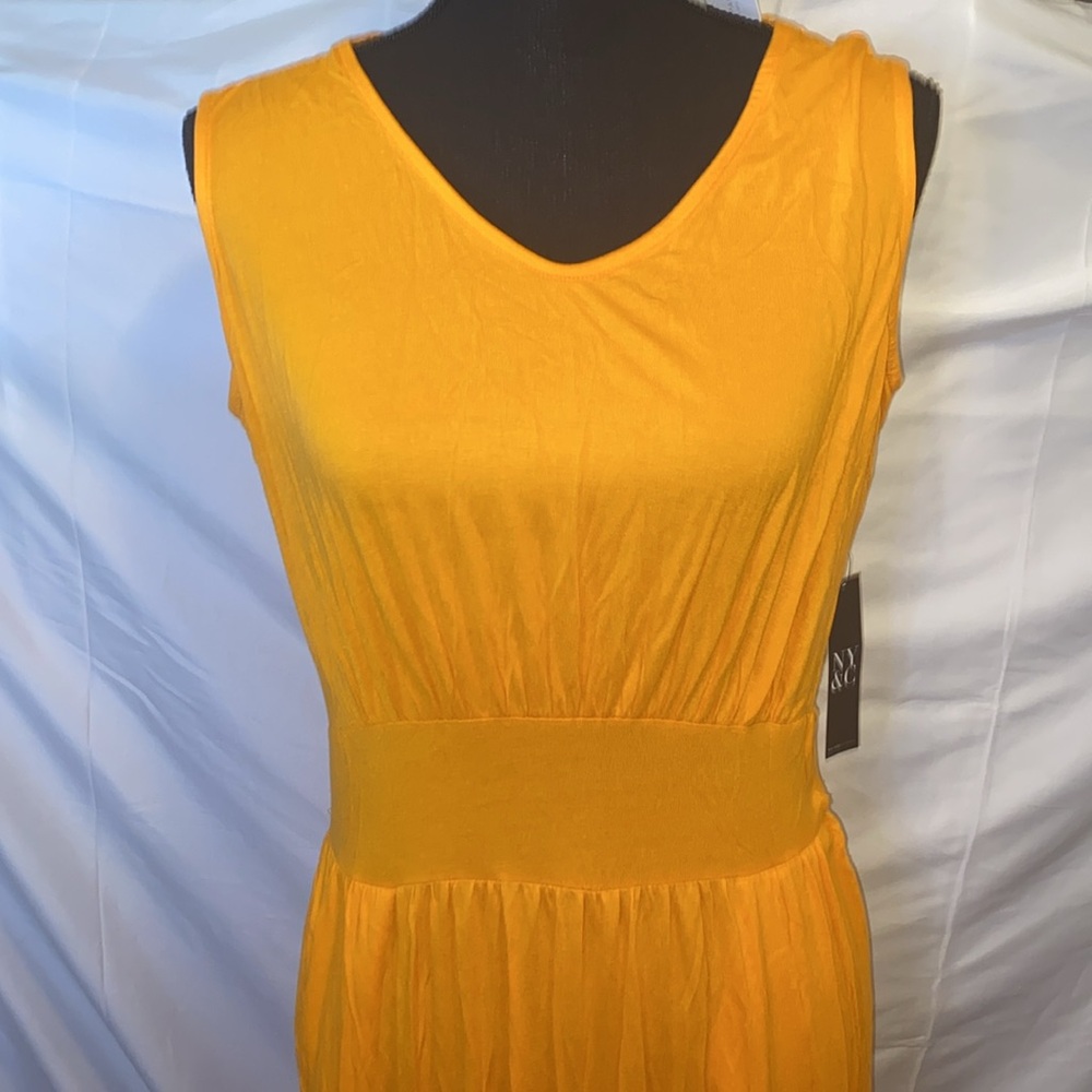 NWT Ny&c Light orange maxi dress large NY & CO - Picture 3 of 14